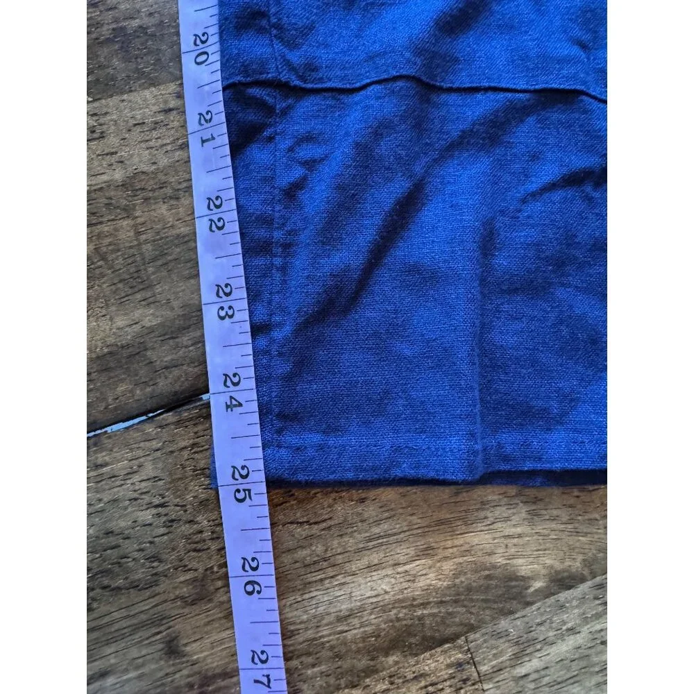 Naturals D&Co Blue Wide Leg Linen Blend Pull On High Rise Pants 3X NWT - Picture 10 of 10